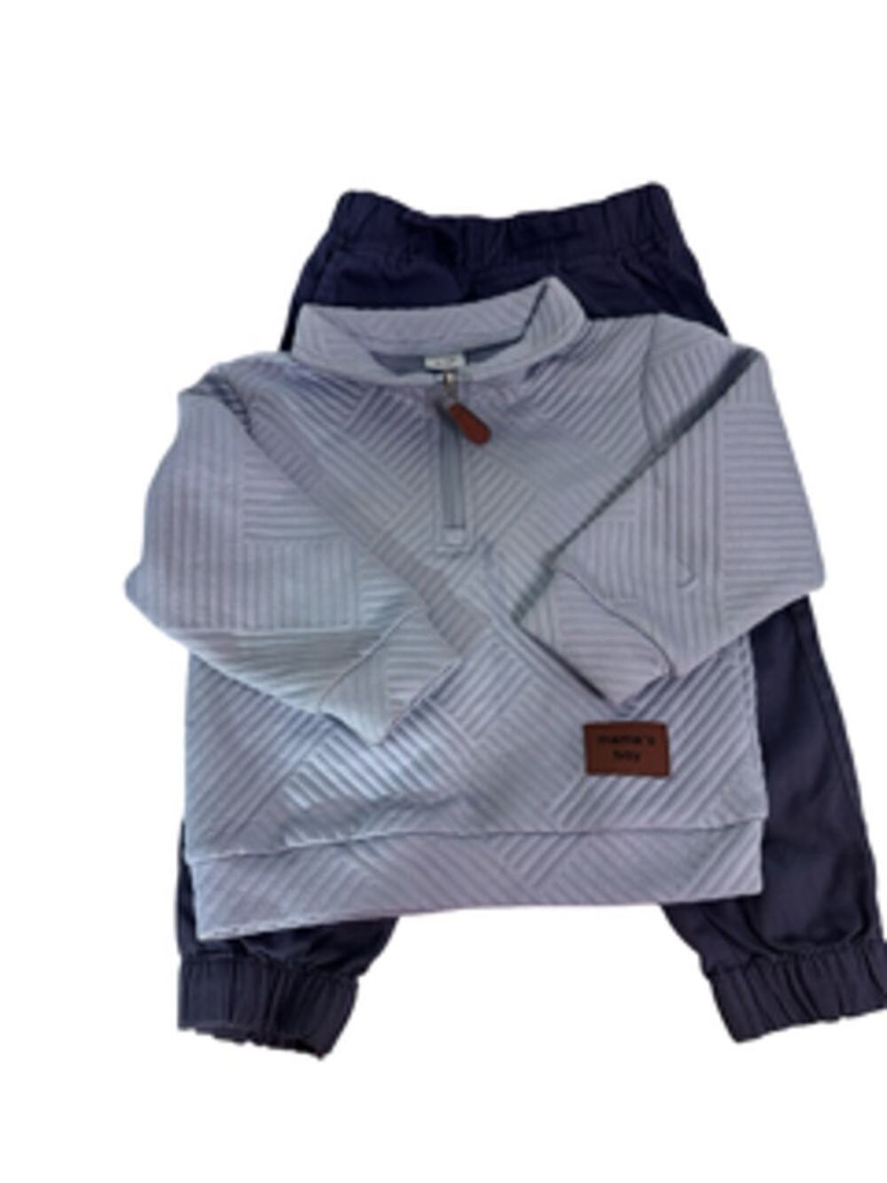 Ben Sherman Boys 2T Blue Quarter Zip Pullover Navy Jogger Set
